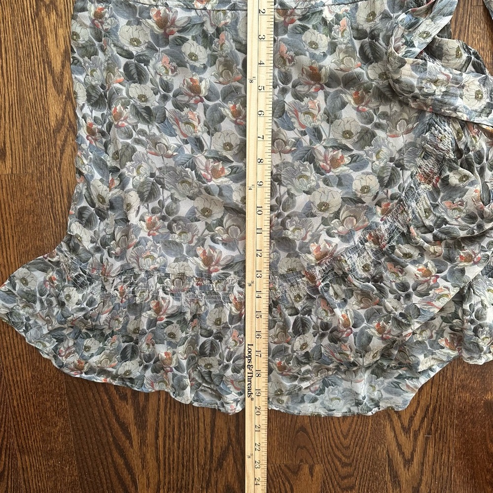 Floral Ruffle Mini Skirt - Olive Multi - Picture 9 of 10